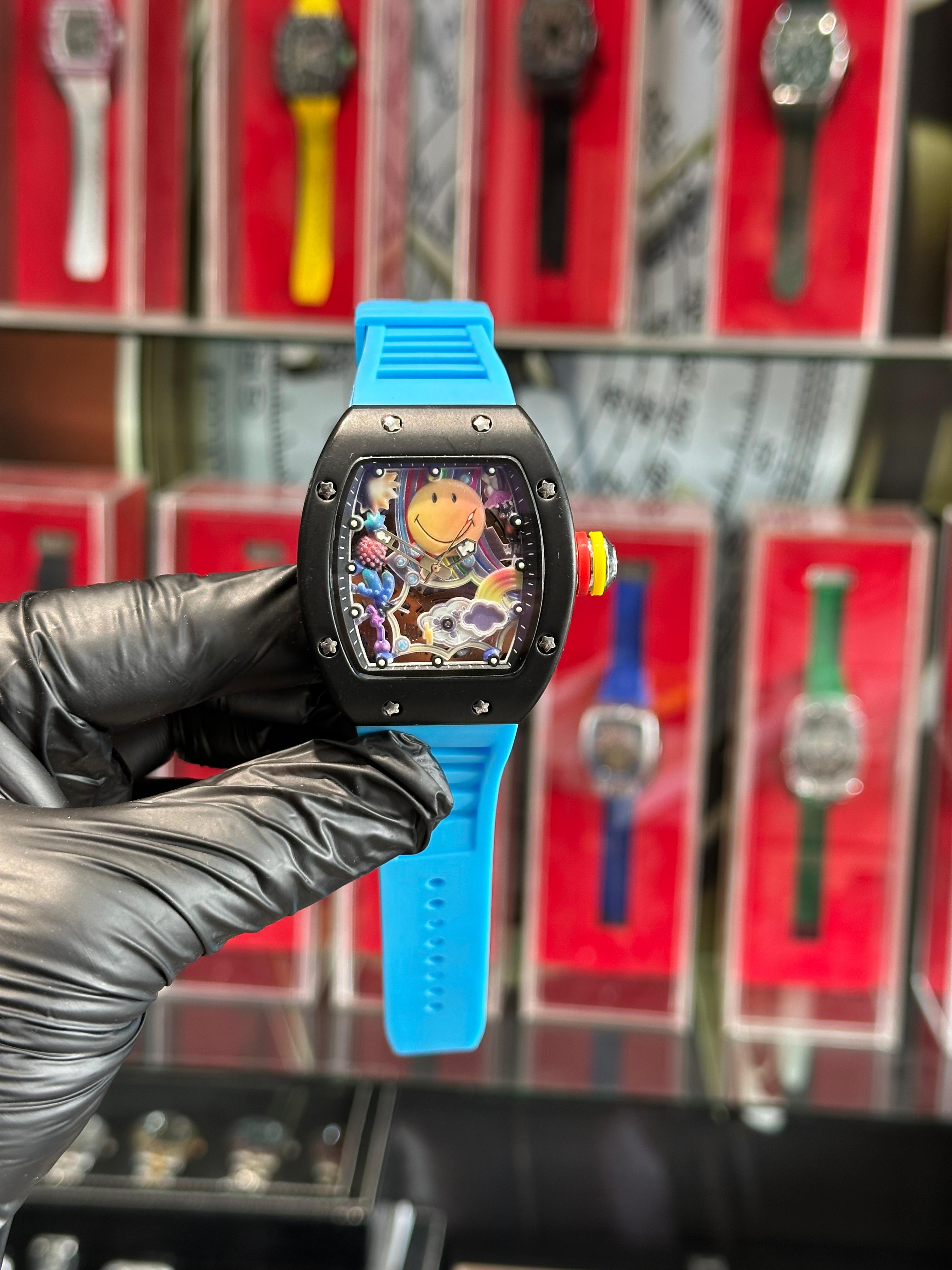 RM Smile in Black Dial & Blue Strapes